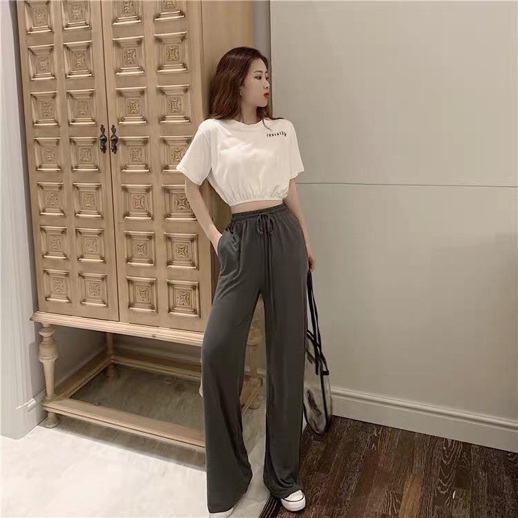 Áo Croptop Bo Gấu Invis Chất Liệu Cotton Xưởng May DCS