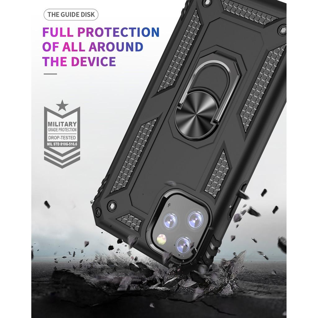 Ốp lưng cho iPhone 11 Pro chống sốc 2 lớp kèm nhẫn xoay làm giá đỡ