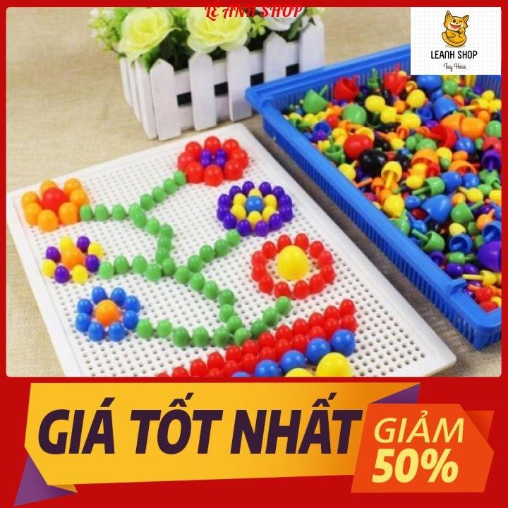 Ghép hình Nấm thông minh bằng nhựa cho bé sáng tạo