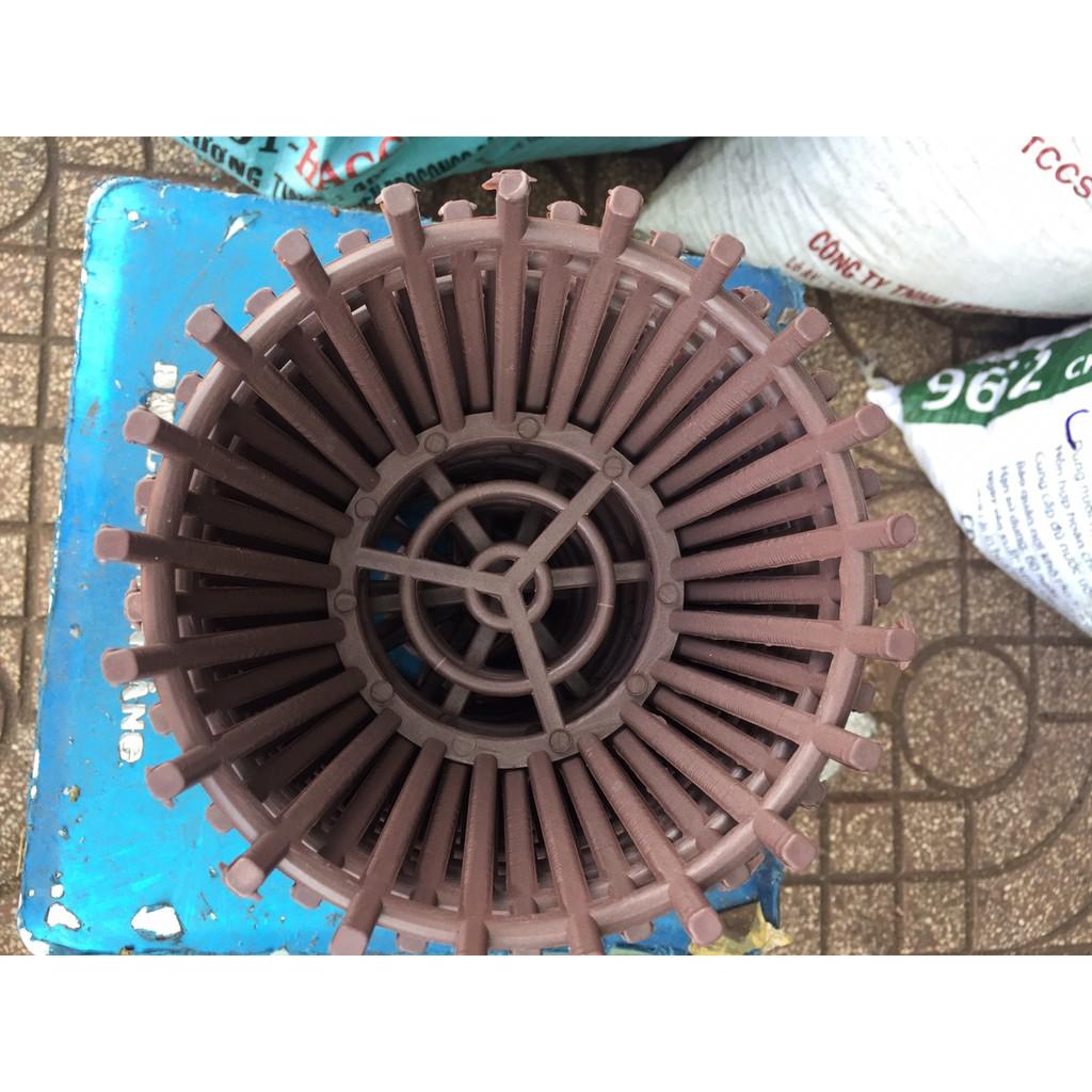 Combo 10 chậu nhựa giả gỗ 16cm
