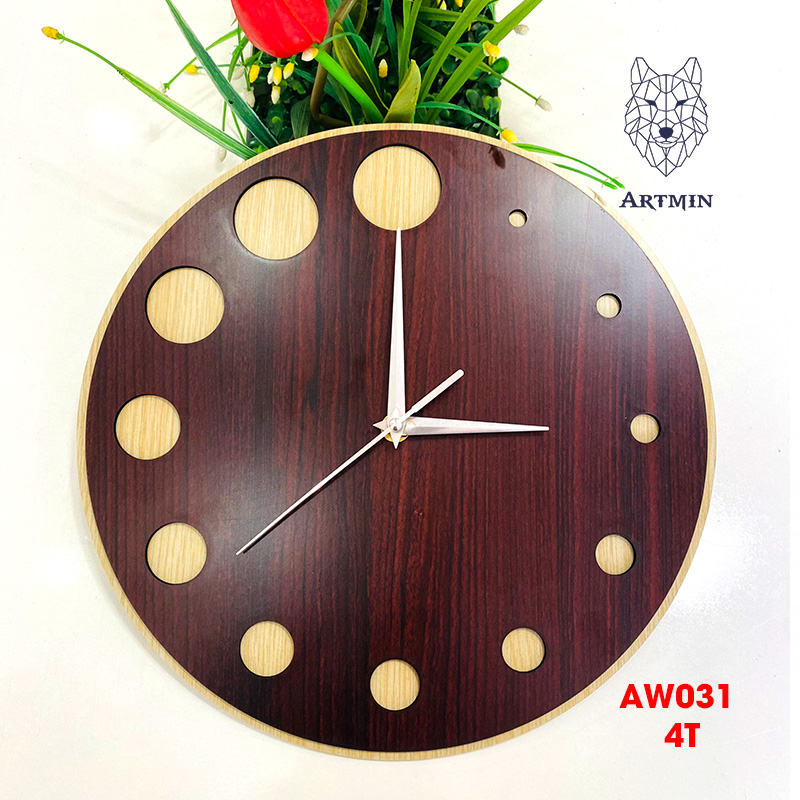 AW031 - Đồng Hồ Gỗ Decor Trang Trí Nhà Cửa – Đồng Hồ Treo Tường Độc Lạ