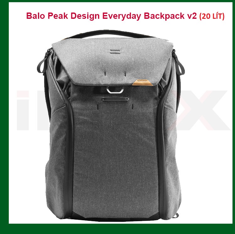 BALO MÁY ẢNH PEAK DESIGN EVERYDAY BACKPACK V2 (20L) FULL BỘ MÀU XÁM TRO - HÀNG CHÍNH HÃNG