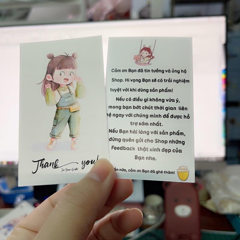 50 Card thank You - Phiếu Thank You - Thẻ Thank you - Name card thank You Bé đáng yêu