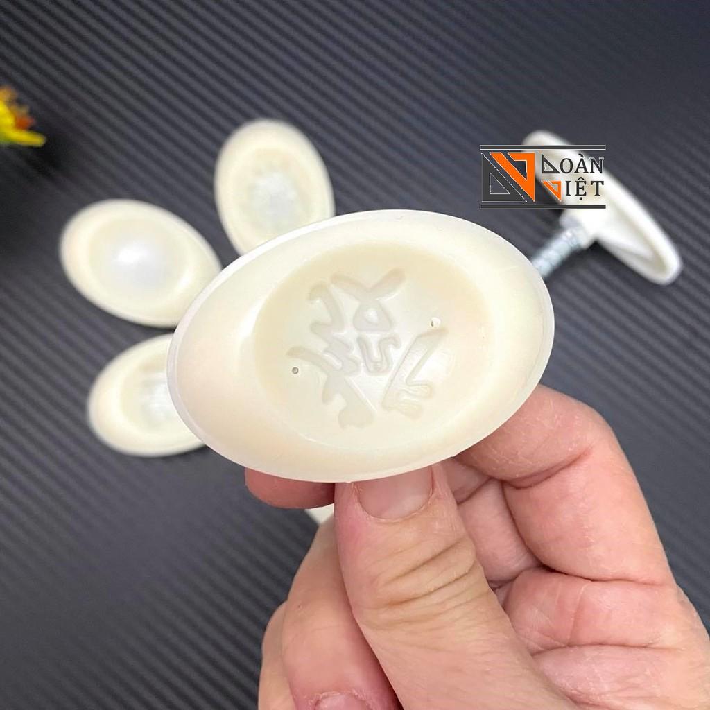 Khuôn Trung Thu 3D Siêu Sắc Nét - Hình THỎI VÀNG 4 mặt 50g , mẫu mới 2021