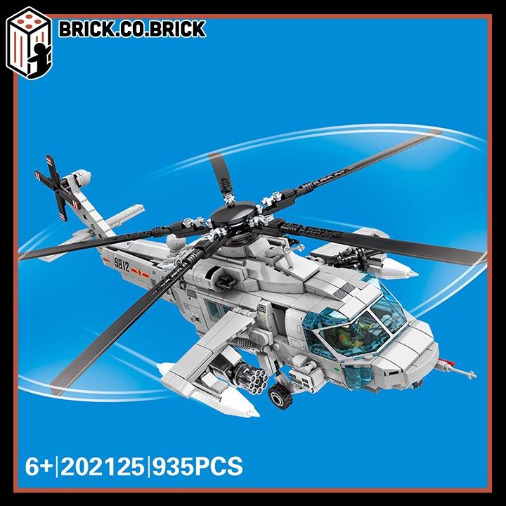 Xếp hình Military Army Z-20 Attack Helicopter China Direct -20 Naval Armed Trung Quốc 202125