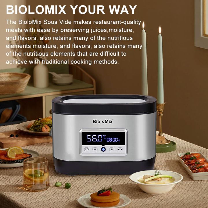 Máy nấu chậm Sous Vide BioloMix LS-SV03A thế hệ thứ 6 - Hàng nhập khẩu chính hãng