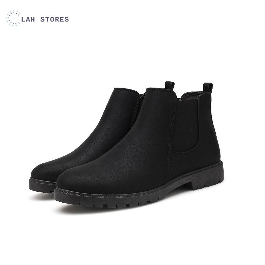 Giày boot nam cao cổ da PU nhập khẩu LAH STORES