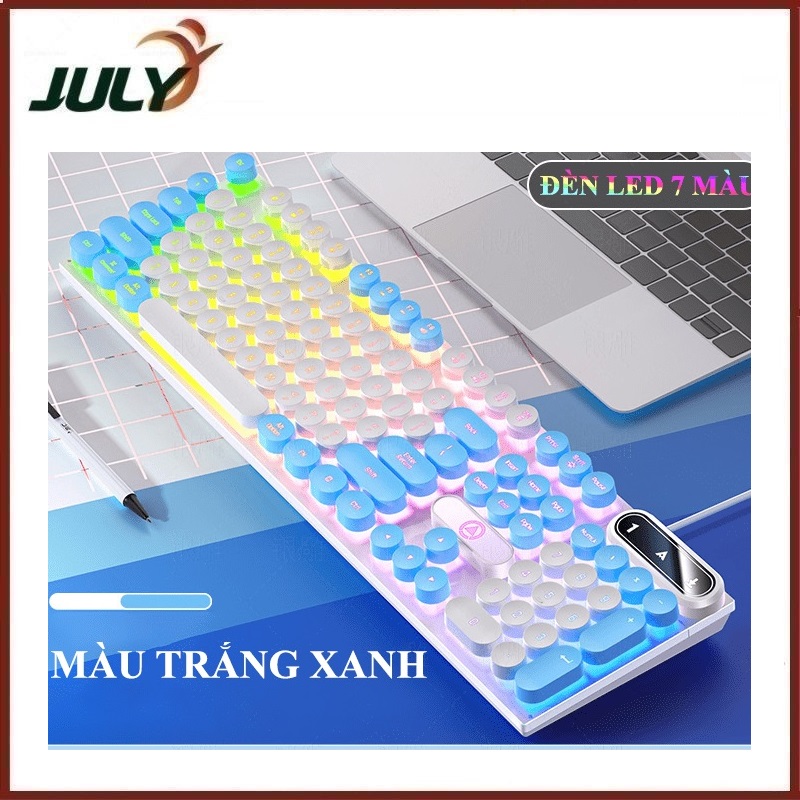 Bàn phím YINDIAO K600 giả cơ nút tròn nhiều màu sắc và có đèn led xuyên phím chuyên game - JL- HÀNG CHÍNH HÃNG