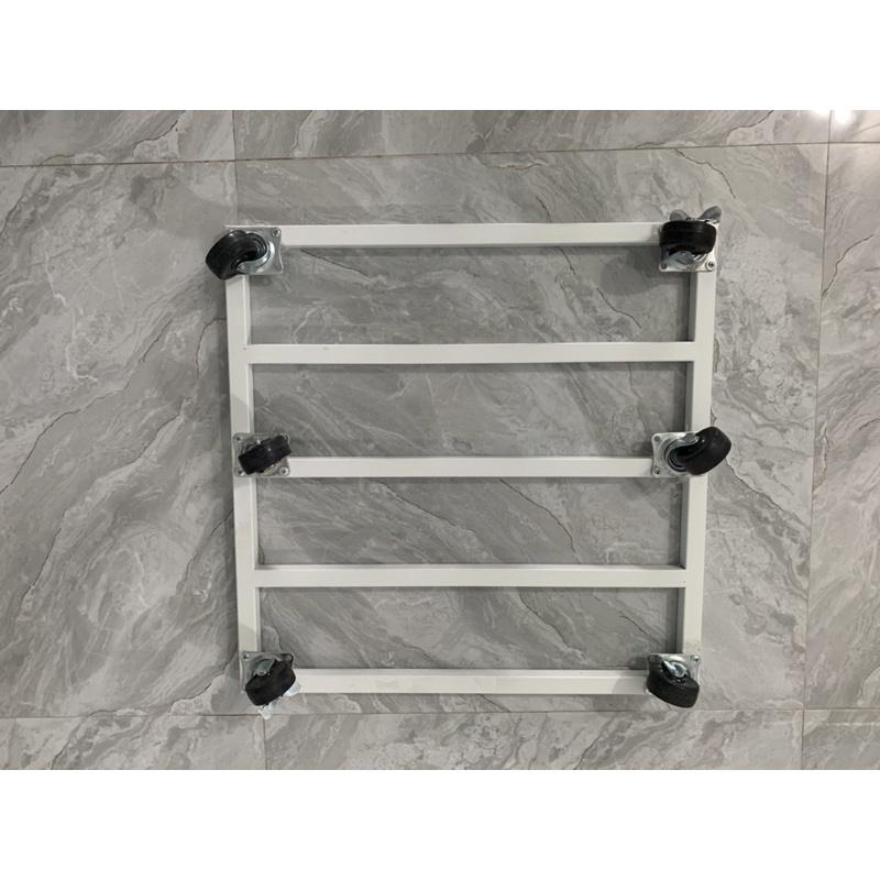 Kệ giá đỡ chậu hoa, chậu cây kích thước 50x50cm bằng sắt sơn tĩnh điện có bánh xe di chuyển tiện lợi
