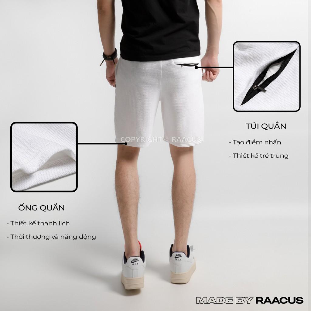 Quần đùi nam unisex chất đũi mặc ở nhà dáng suông RAACUSSTORE, quần short nam thể thao phong cách ulzzang – Q110