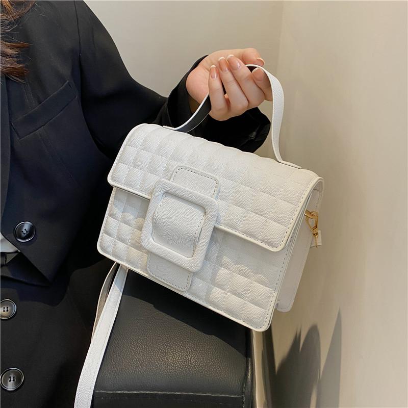 Túi Xách Nữ Hàn Quốc Đơn Giản Kẻ Sọc Thời Trang Da PU Đeo Vai Cho Nữ Sập Nhà Thiết Kế Hanbags Chất Lượng Cao Nữ Đeo Chéo