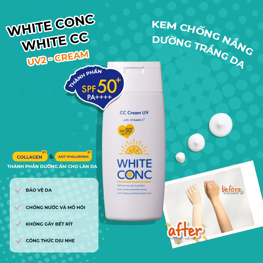 Kem Chống Nắng Dưỡng Trắng Da White Conc White CC UV2 (Cream) 75G
