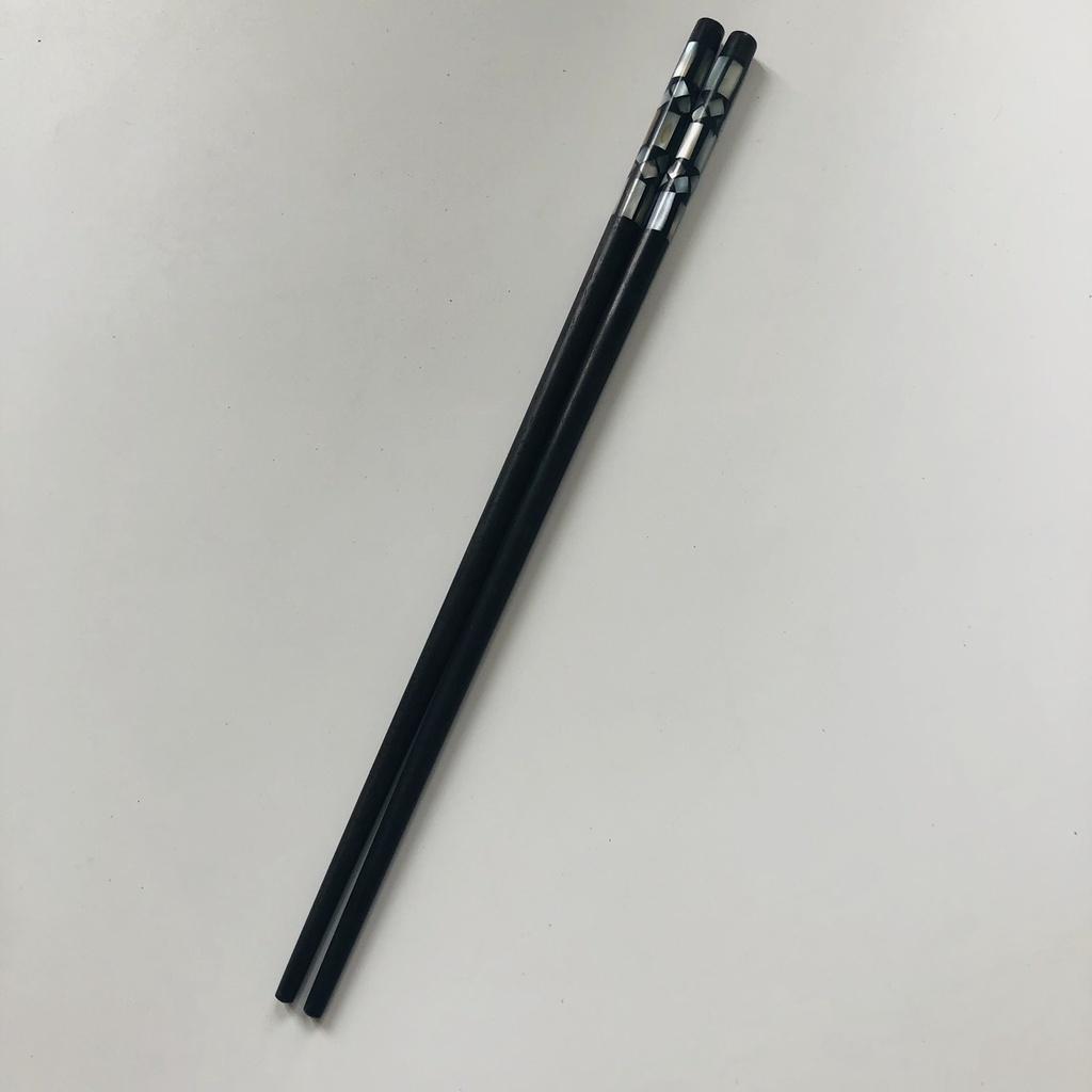 ĐũaGỖ MUN 24.5cm Cán Khảm Trai Sang Trọng, Đũa Gỗ Tự Nhiên Phong Cách Nhật Bản,Chụp Ảnh Trang Trí