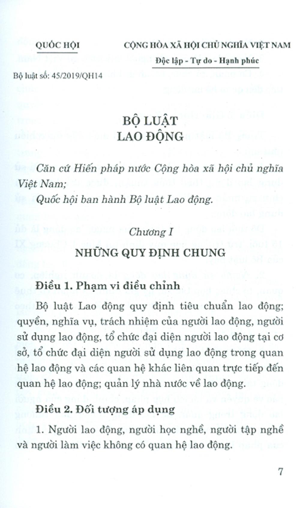 Bộ Luật Lao Động (Hiện Hành)