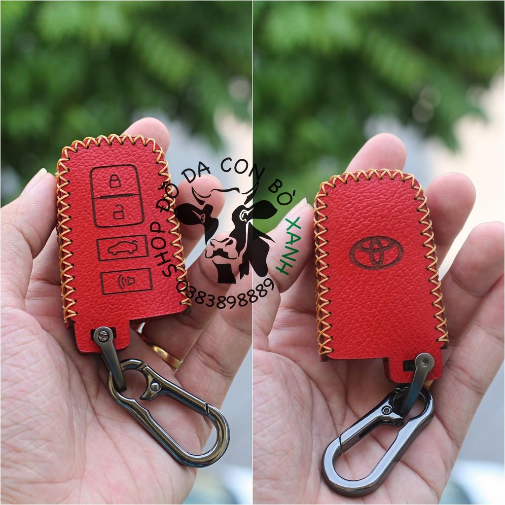 Bao da dành cho chìa khoá Toyota Altis 2019, Highlander, Camry 2014 handmade da thật 008
