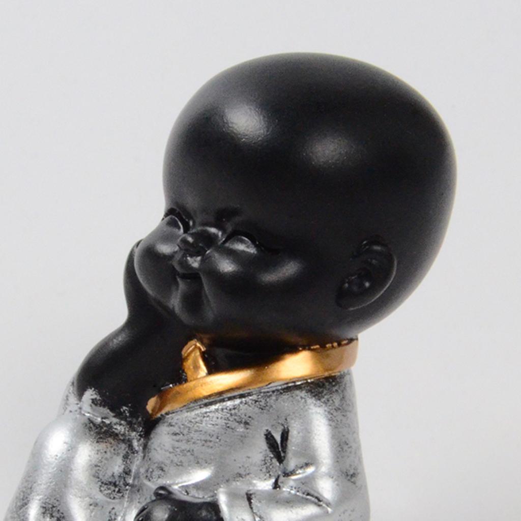 Ceramic Small Buddha Statue Monk Figurine Tea pet Ornaments Style01