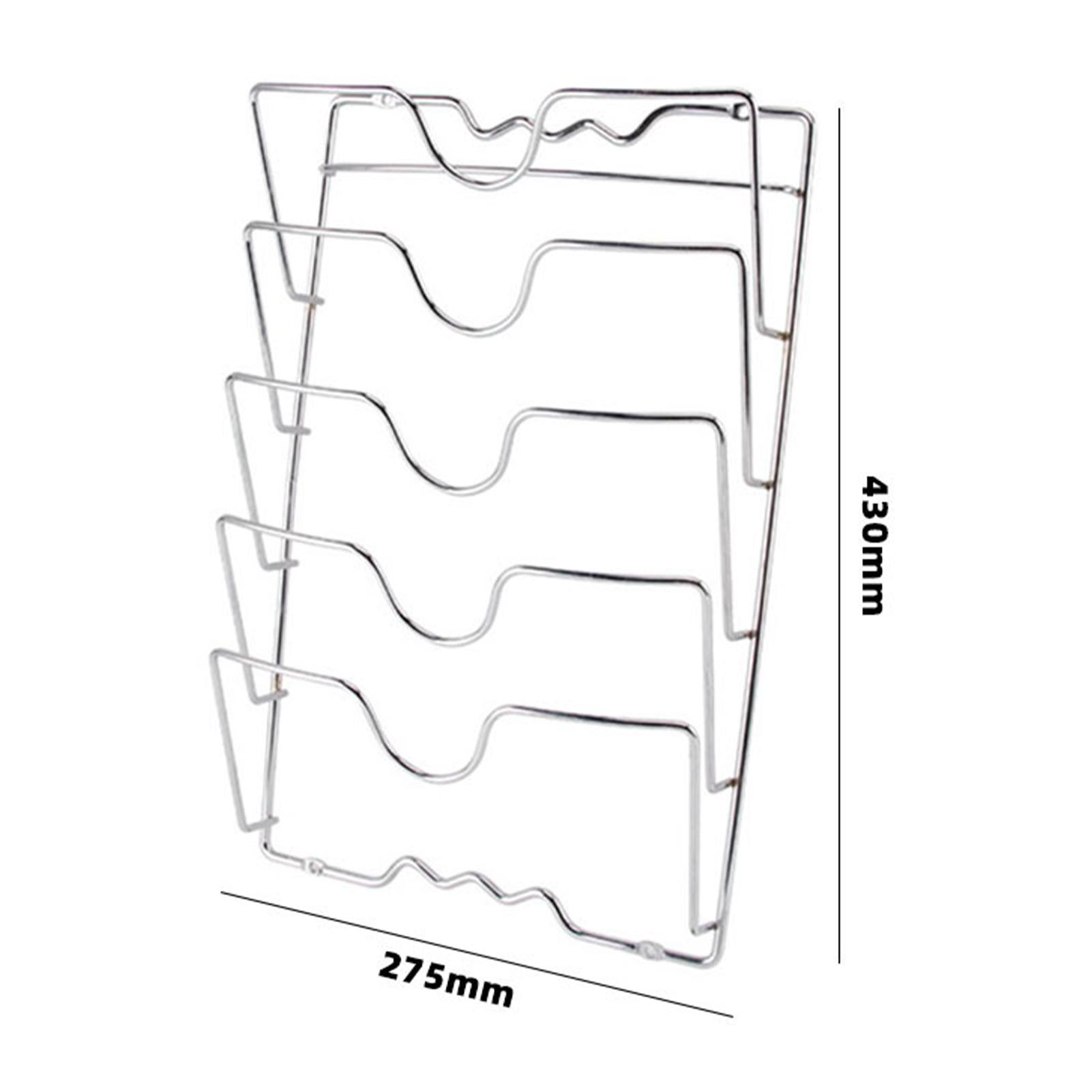 Giá treo, Giá đỡ nắp đậy nồi 5 tầng bằng inox, đồ gia dụng nhà bếp