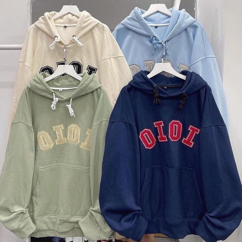 (CÓ SẴN) Áo Hoodie Nỉ Bông form rộng OIOI unisex (nam nữ mặc được)