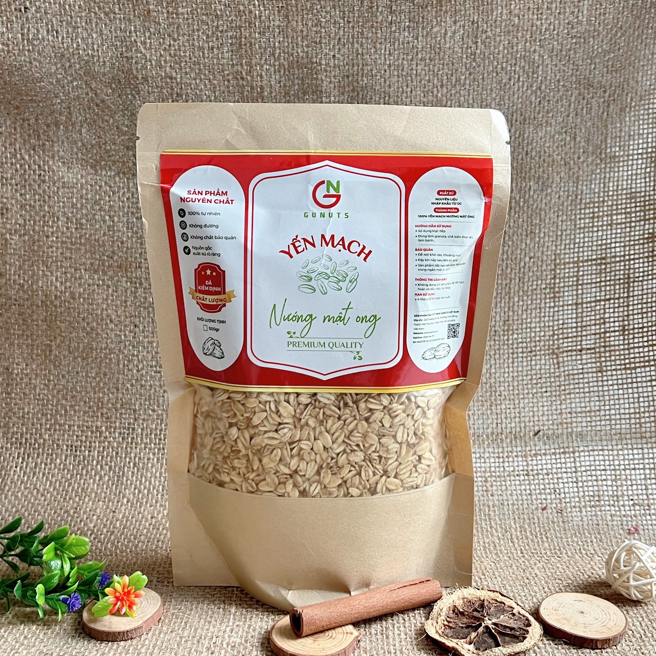 Yến Mạch Nướng Mật Ong Nhập khẩu trực tiếp từ Úc - Túi 500 GR