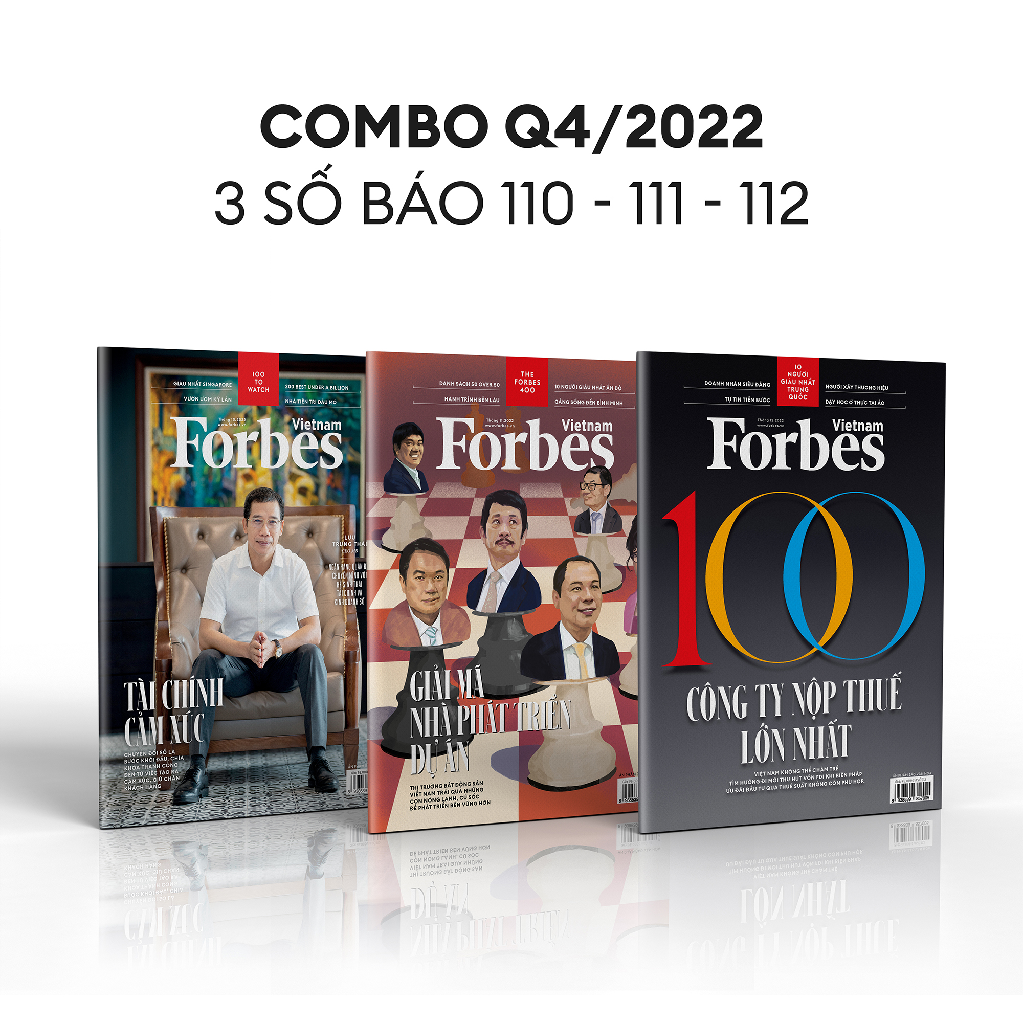 Combo 3 cuốn Forbes Vietnam số 110, 111, 112 (Quý IV/2022, Tháng 10-12/2022)
