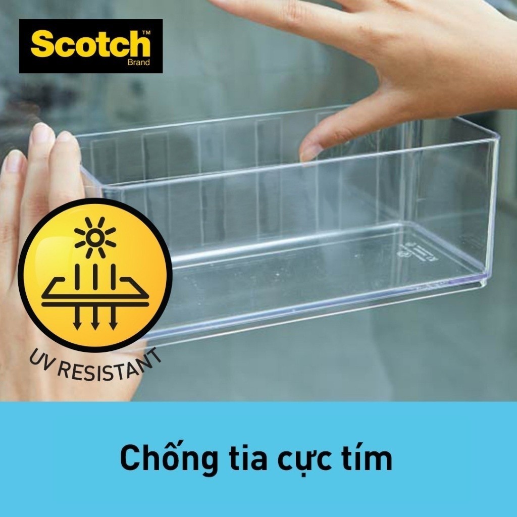 Băng dính hai mặt chịu lực trong suốt 3M Scotch 410-S19, 19mm x 1.5m, chịu trọng tải 3,3kg (1 cuộn)