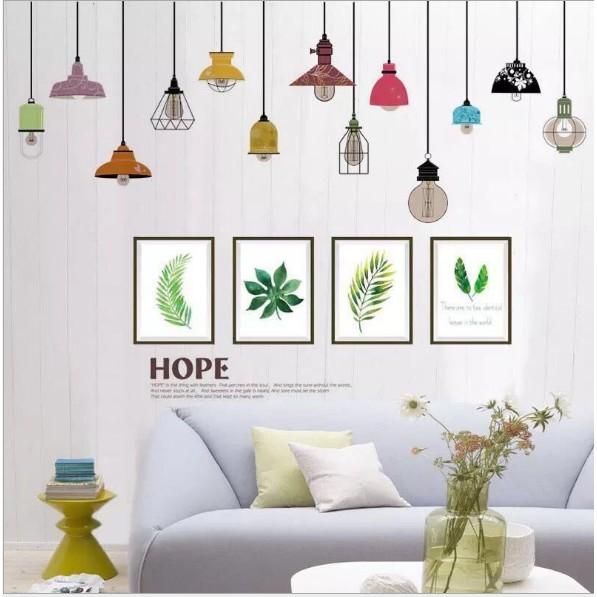 Bộ ghép kết hợp trang trí tường - Bóng đèn Hope và Cỏ Bắc Âu Xanh