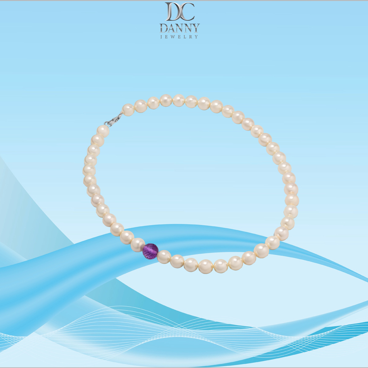 Dây chuyền Ngọc ốc Khoá bạc Danny Jewelry DNNO002