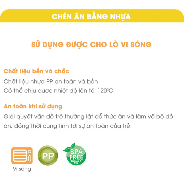 Chén ăn bằng nhựa Piyo Piyo dùng được trong lò vi sóng, PY630052