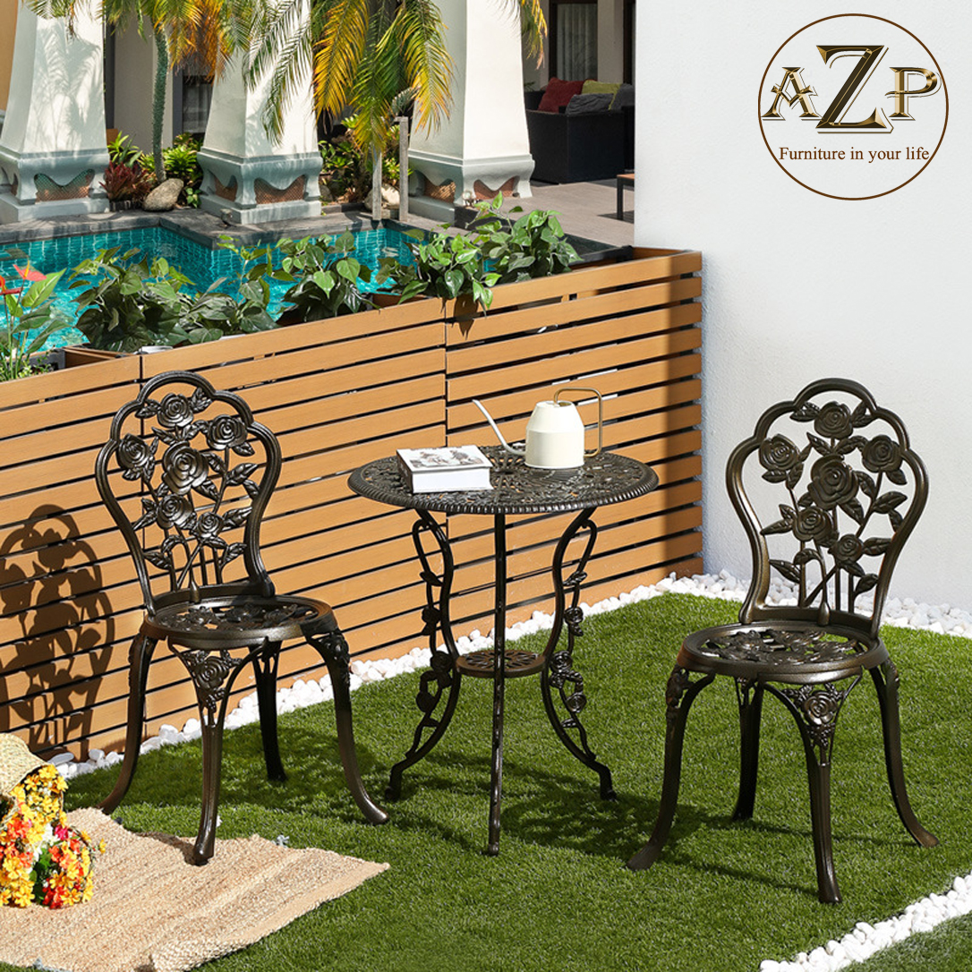 Bộ Bàn Ghế 60cm Sân Vườn Ngoài Trời Outdoor Ban Công Hàng Nhập Khẩu 100%.