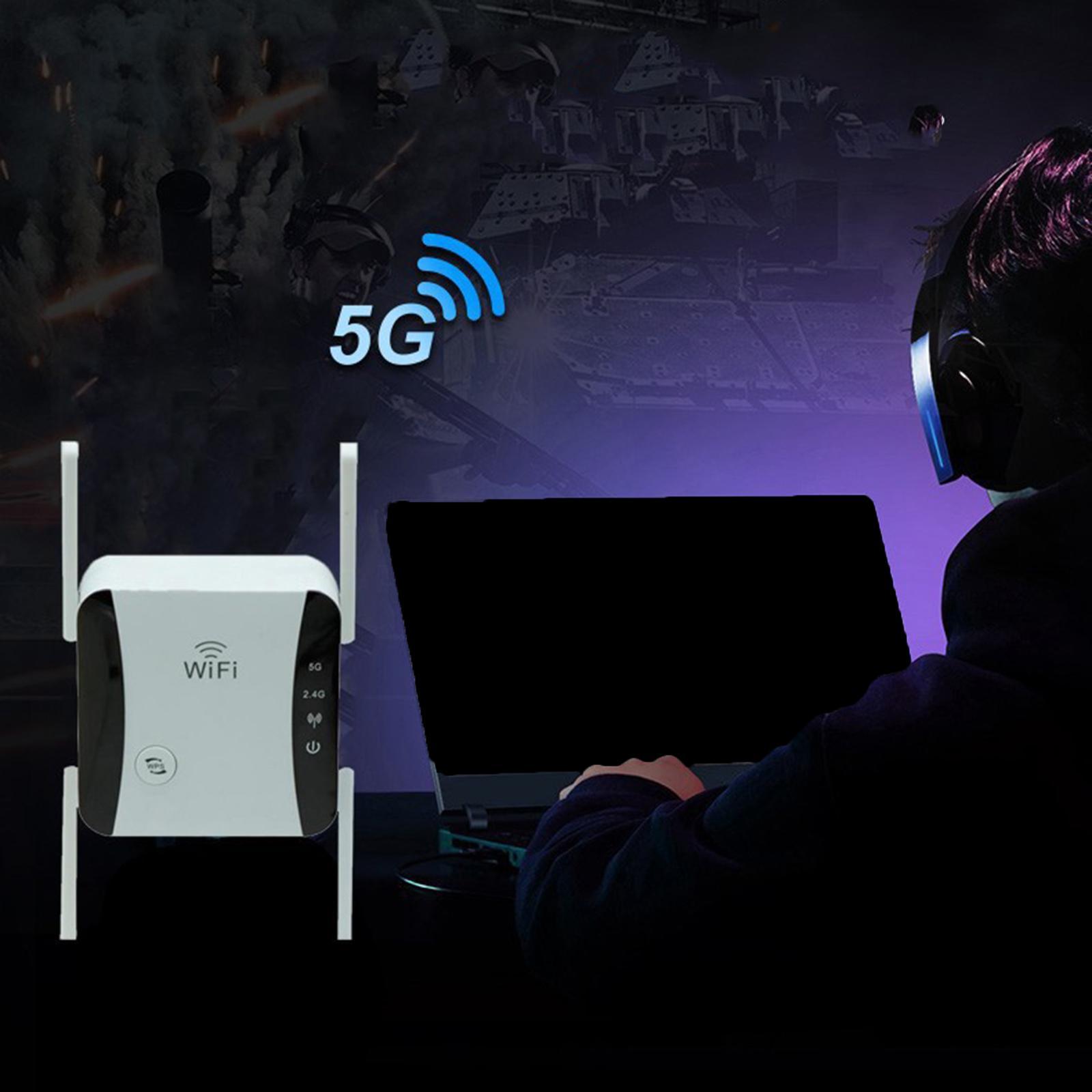 WiFi Router Amplifiers Plug and Play 1200Mbps Dual Band for Home