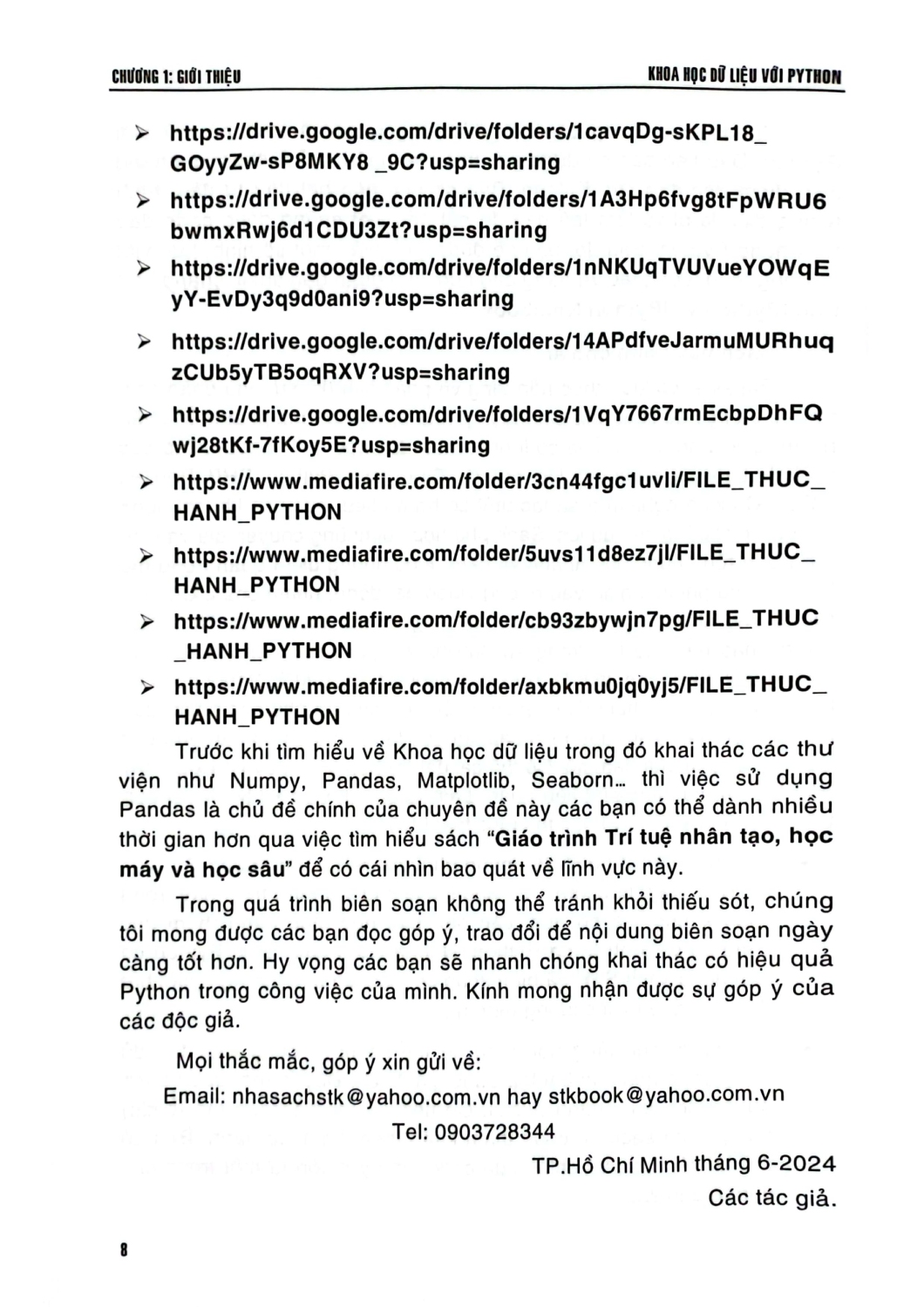 Khoa Học Dữ Liệu Với Python (Sách chuyên khảo dành cho sinh viên ngành Công gghệ Thông tin, Khoa học Dữ iiệu Và Kinh tế số) - TS. Vũ Văn Hiệu, TS. Ngô Văn Bình, TS. Nguyễn Thị Vân, ThS. Nguyễn Quốc Tuấn