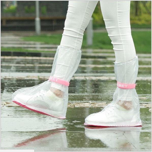Ủng bọc giày đi mưa chống nước có đai thắt siêu bền bỉ chống trơn, tuột
