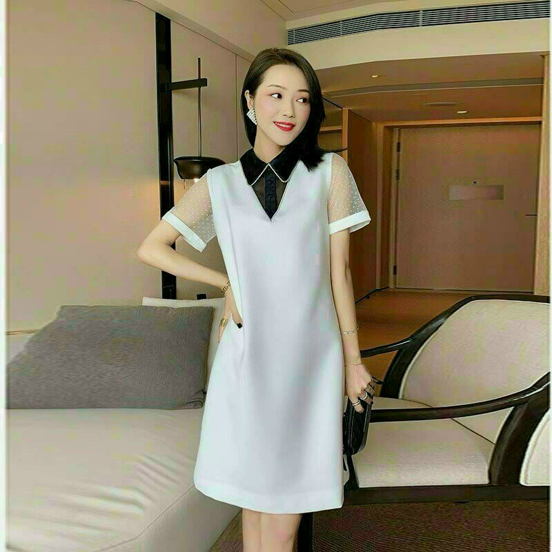ĐẦM SUÔNG LỤA CỔ LƯỚI SIÊU ĐẸP