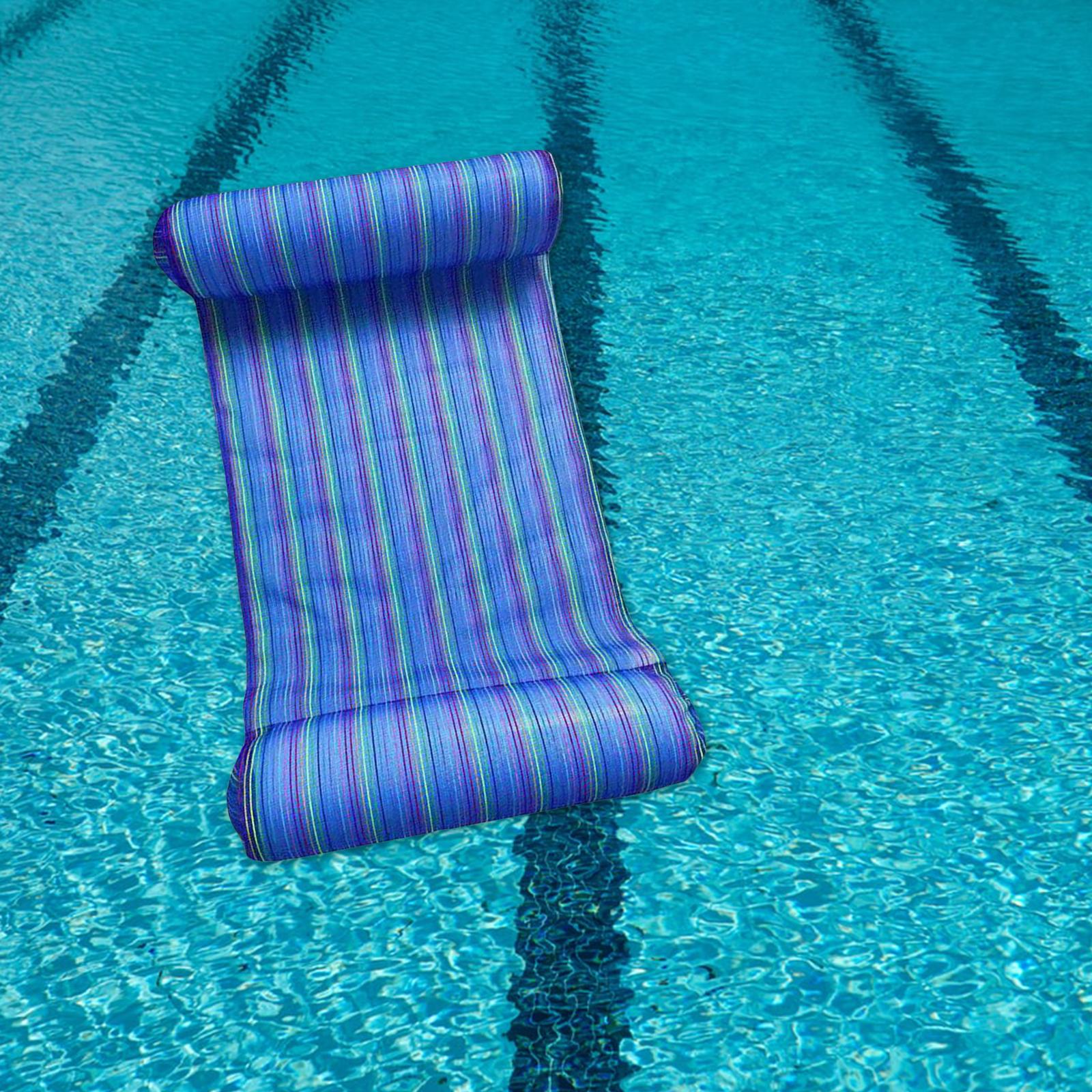 Water Hammock Pool Floating Chair Party Travel Lounge Bed Fun Toy Blue