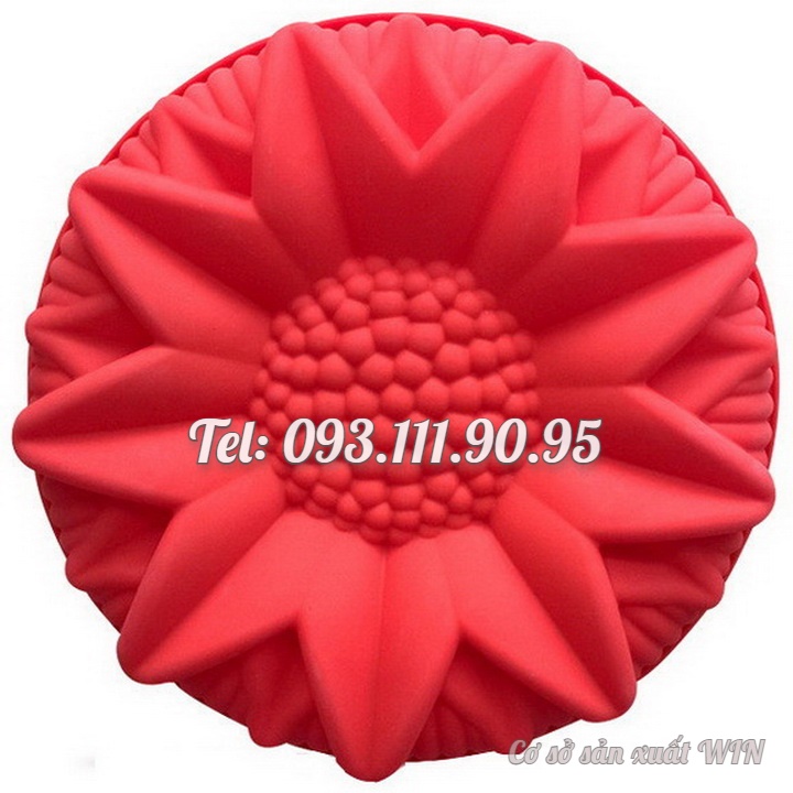 Khuôn silicon làm bánh, rau câu hoa hướng dương đại đóa - Loại 28 cm - Mã số 1025