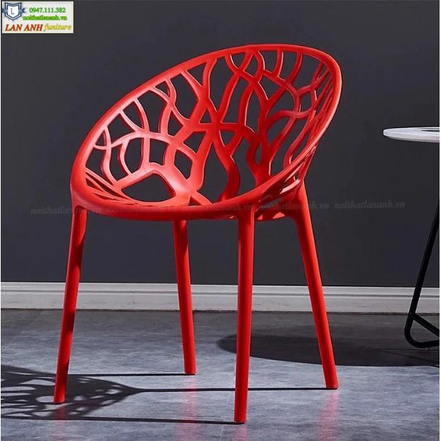 Ghế nhựa cao đúc nguyên khối xếp chồng đẹp hiện đại LAG1859