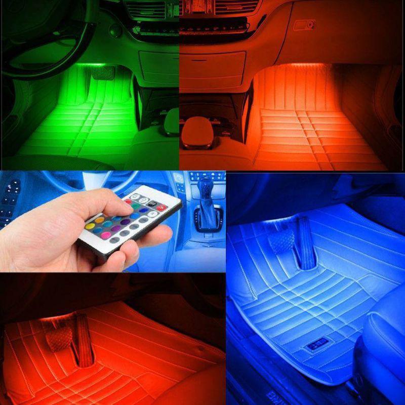 Đèn led sàn, led gầm ghế oto cảm biến đổi màu theo nhạc