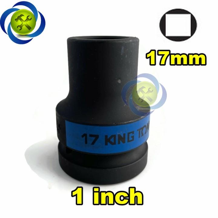 Tuýp vuông Kingtony 853417 loại 1 inch 4 cạnh đen 17mm