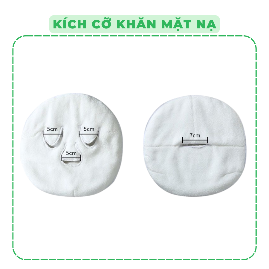 Khăn mặt nạ xông hơi, khăn mặt nạ chườm nóng giữ nhiệt thấm hút tốt, thoáng lỗ chân lông, kèm quai đeo mềm mịn CN057