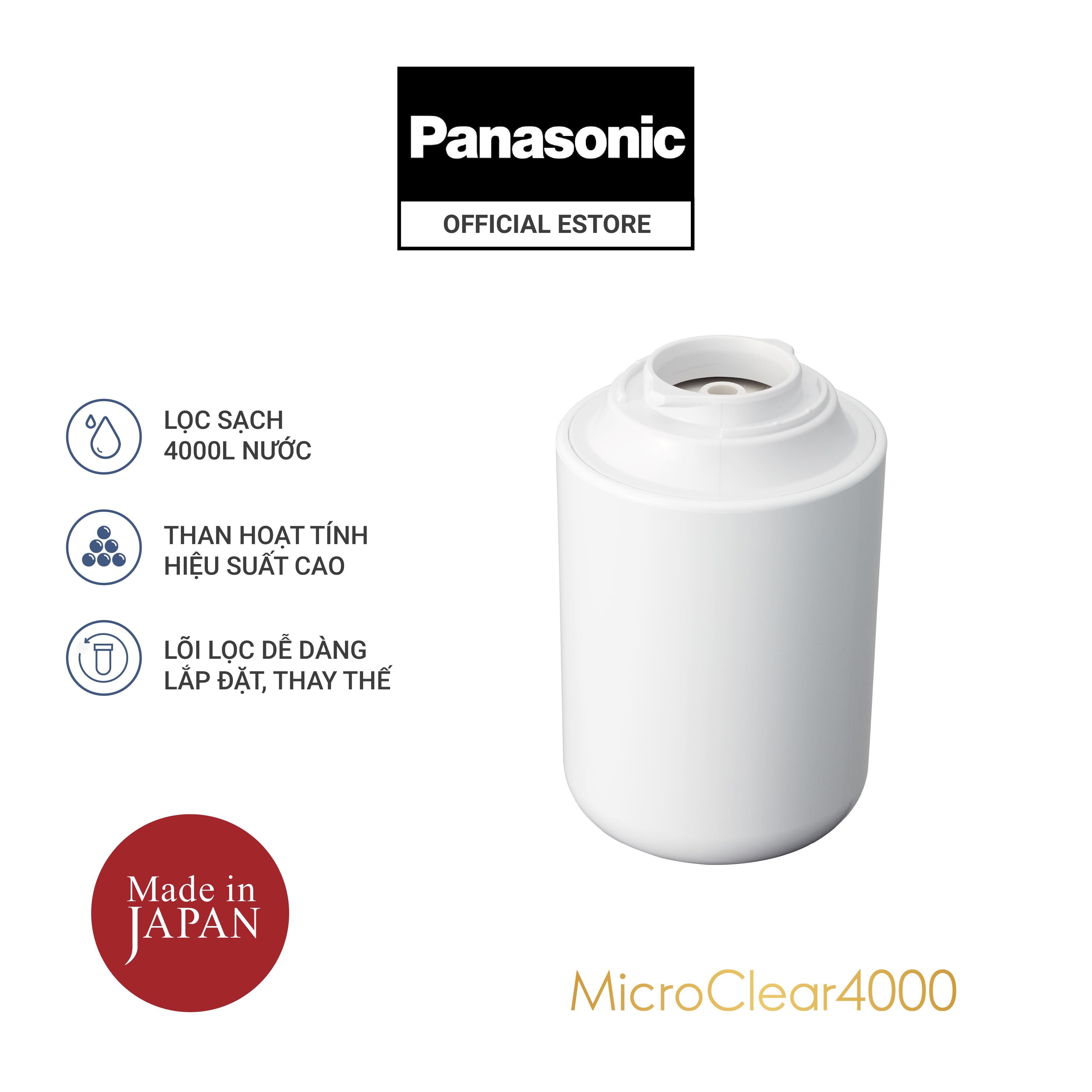 Lõi lọc của máy lọc nước tại vòi Panasonic MicroClear TK-CJ600C-EX – Made in Japan