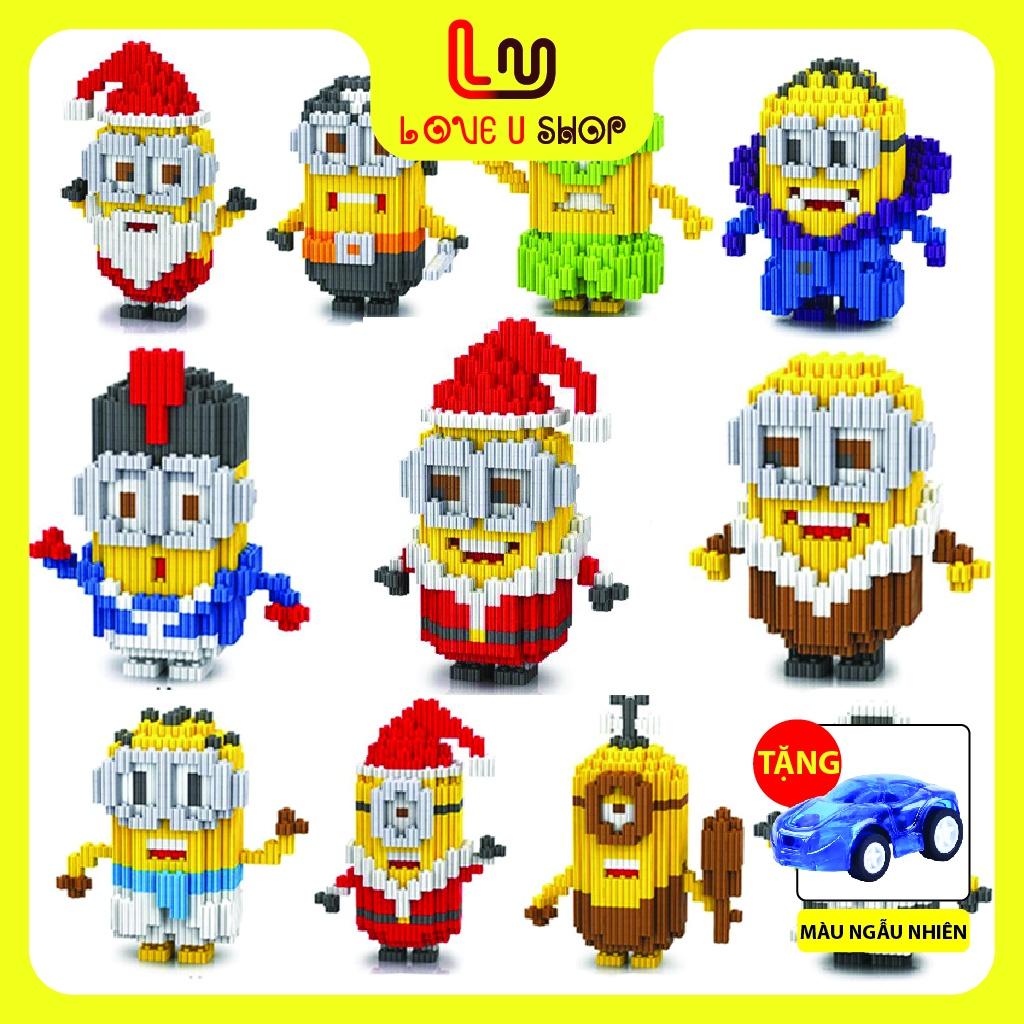 Đồ chơi lắp ráp 3d, mô hình minion Dracula và noel