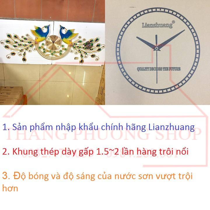 Đồng Hồ Treo Tường Trang Trí Chim Công Uyên Ương TP-078