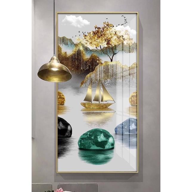 Tranh Treo Tường TRÁNG GƯƠNG Pha Lê Phòng Khách Cao Cấp Bền - Bóng - Đẹp