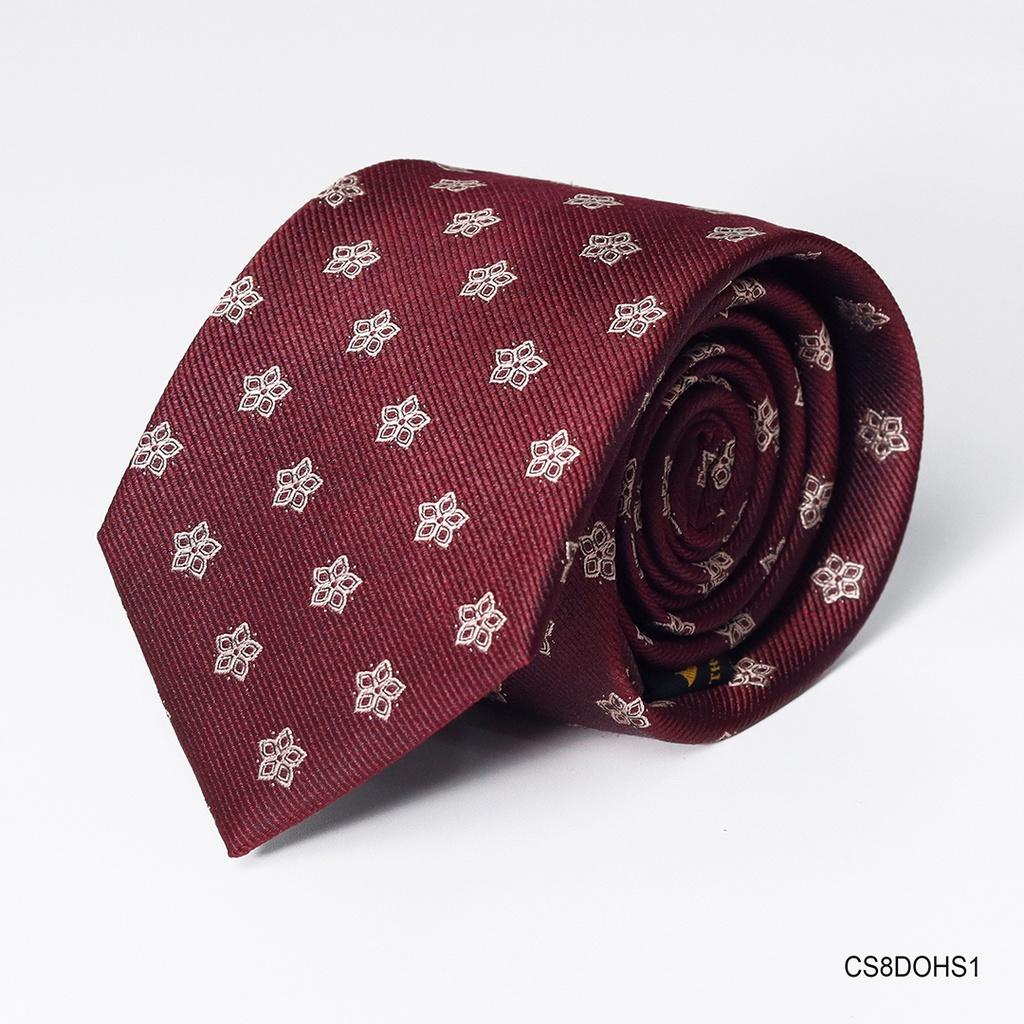 Cà vạt lụa cao cấp họa tiết Hoa mận - Design by Thomas Nguyen