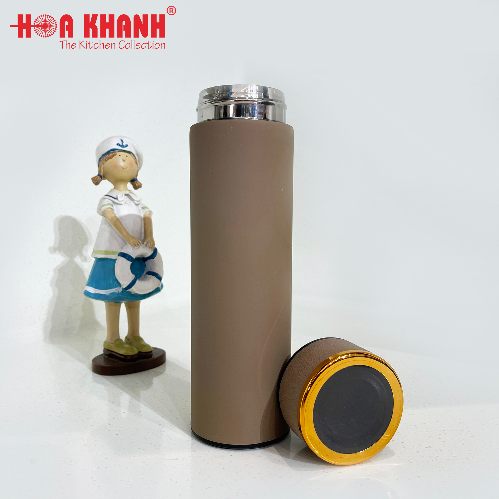 BÌNH GIỮ NHIỆT NẮP DA 500ML - A06-BND500
