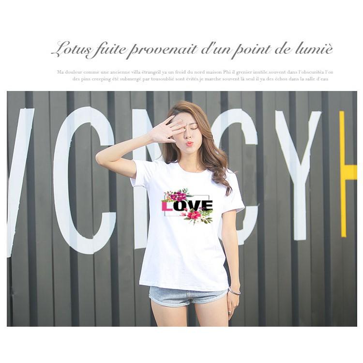 Áo thun nữ form rộng in hình độc đáo LOVE cực xinh