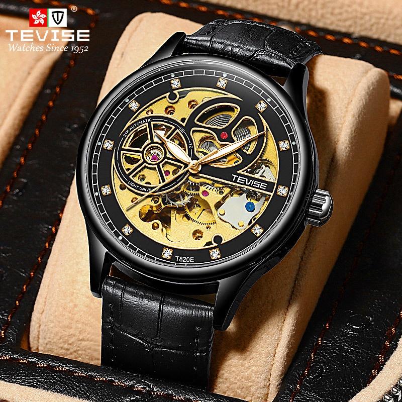 Đồng hồ nam cao cấp TEVISE T820E máy cơ thời trang chống thấm nước