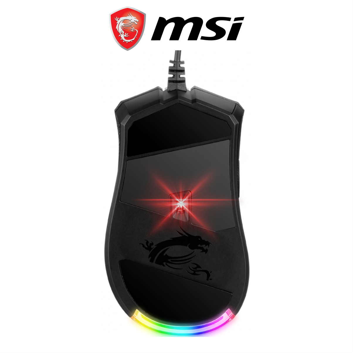 Chuột Gaming MSI GM50 Đèn LED RGB, 6 Nút, 6400 DPI Với 6 Mức DPI, Dây Cắm USB Dài 2M - Hàng Chính Hãng