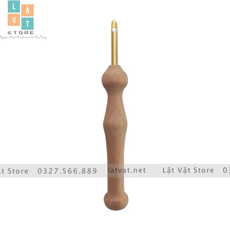 Bút gỗ thêu len xù có để điều chỉnh độ dài kim thêu - Punch Needle Tool