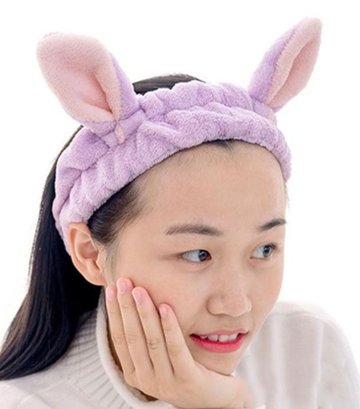 Băng đô vải nhung turban, bờm cài tóc hình tai thỏ dễ thương và bắt mắt BD17